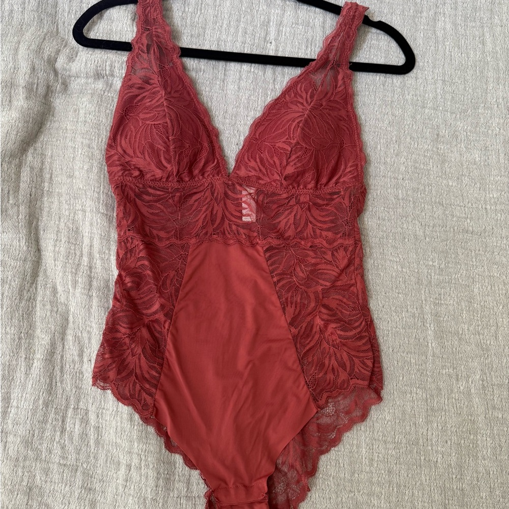 Red Lace Bodysuit